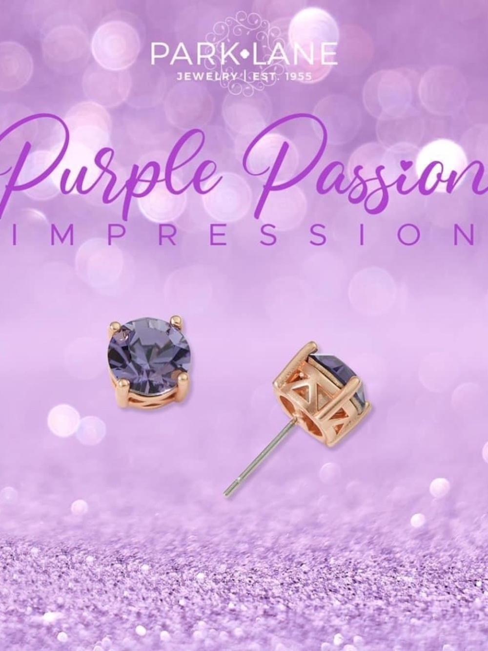 Park Lane Purple Passion Impression Earrings NWT